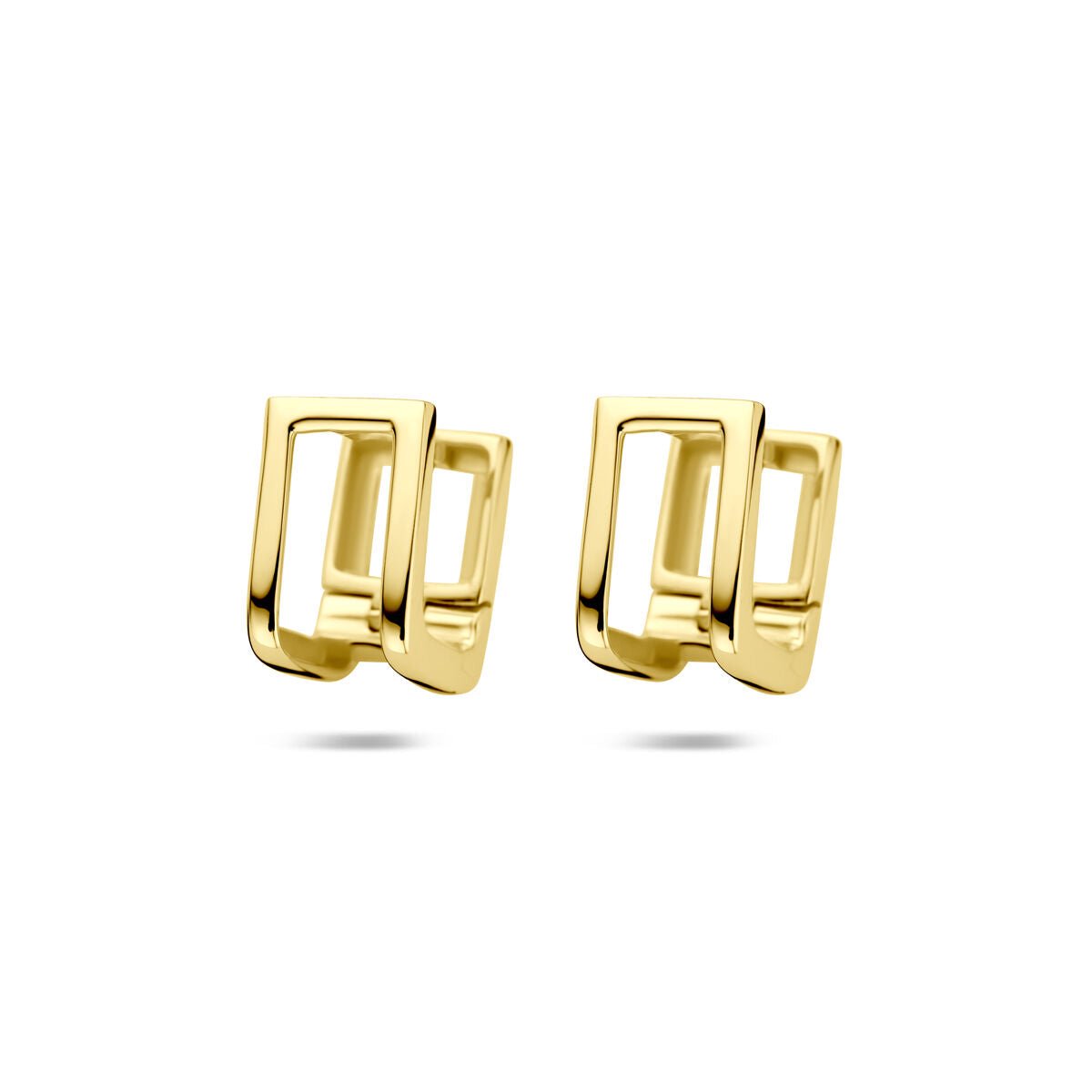 Zilveren vergulde klapoorringen 11 mm 1 micron - 2104121