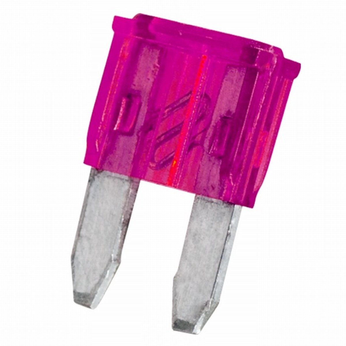 25x Mini Steekzekering 4A – Mini Knife Fuse Voor Auto En Car Audio – Roze Autozekering 11 × 8,6 Mm – Compacte Zekering Voor Voertuigen En Autosound Systemen – Verkoopeenheid 25 Stuks [05361]