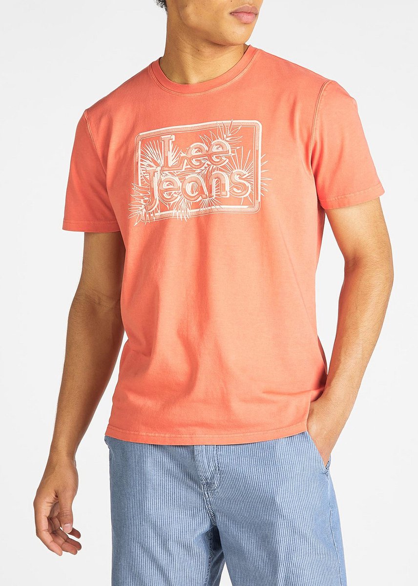 T-shirt Lee Floral Graphic Paprika Wit