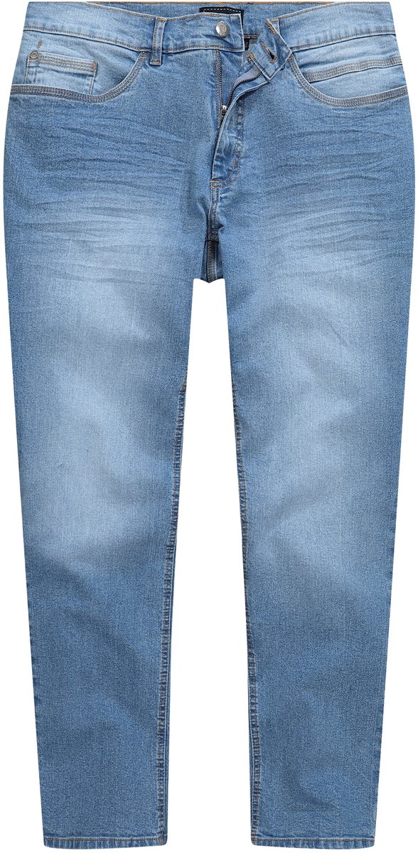 Men Plus - Heren - Jeans 5-pocket tapered loose fit - Gebleekt denim - Maat 27