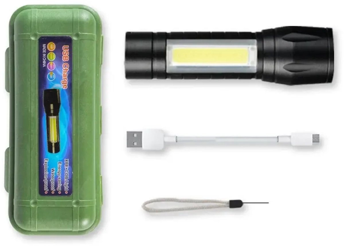 LED Zaklamp COB - Waterdicht – Inzoombaar
