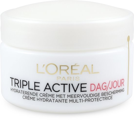 L’Oréal Paris Triple Active Hydraterende Dagcrème - Droge en Gevoelige huid - 50ml