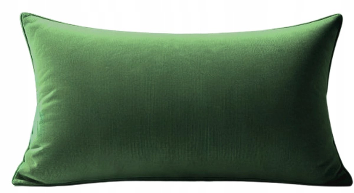 Olijfgroene Velours Cussenhoes 70x60 cm Met Rits