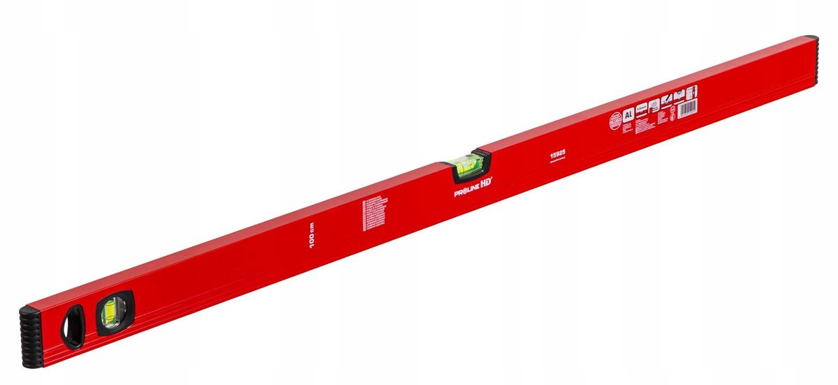 ProlineHD Aluminium Waterpas 100 cm met 2 Libellen en Ophangbeugel