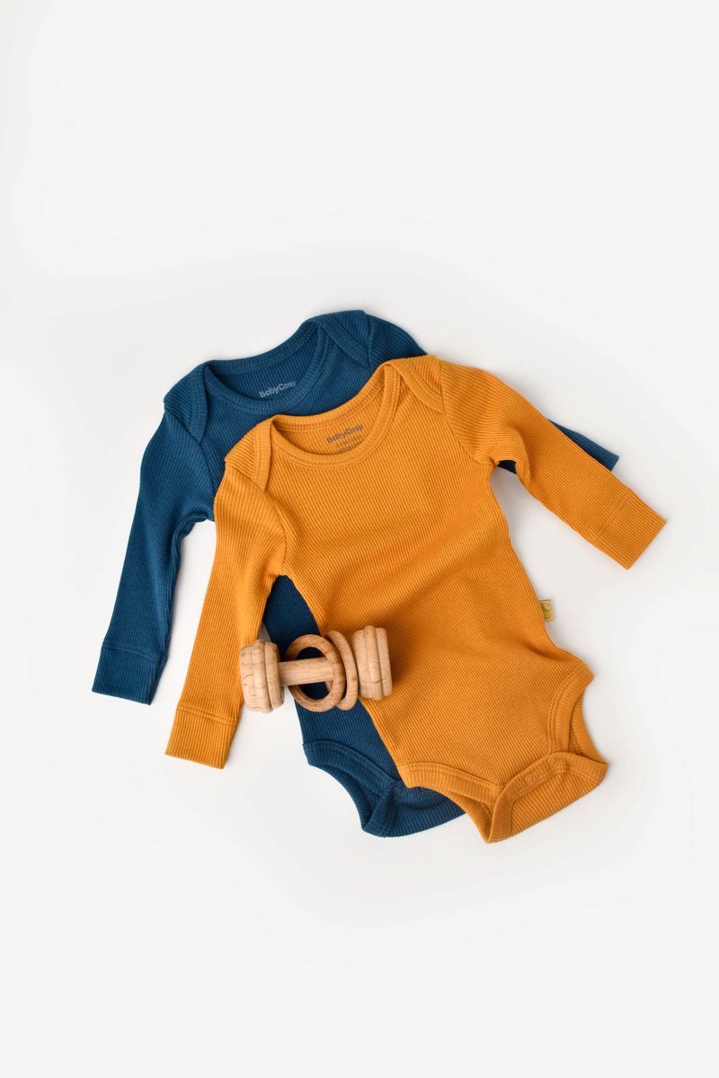 Set van 2 rompers met lange mouw - Tomiju Baby 3/6 M