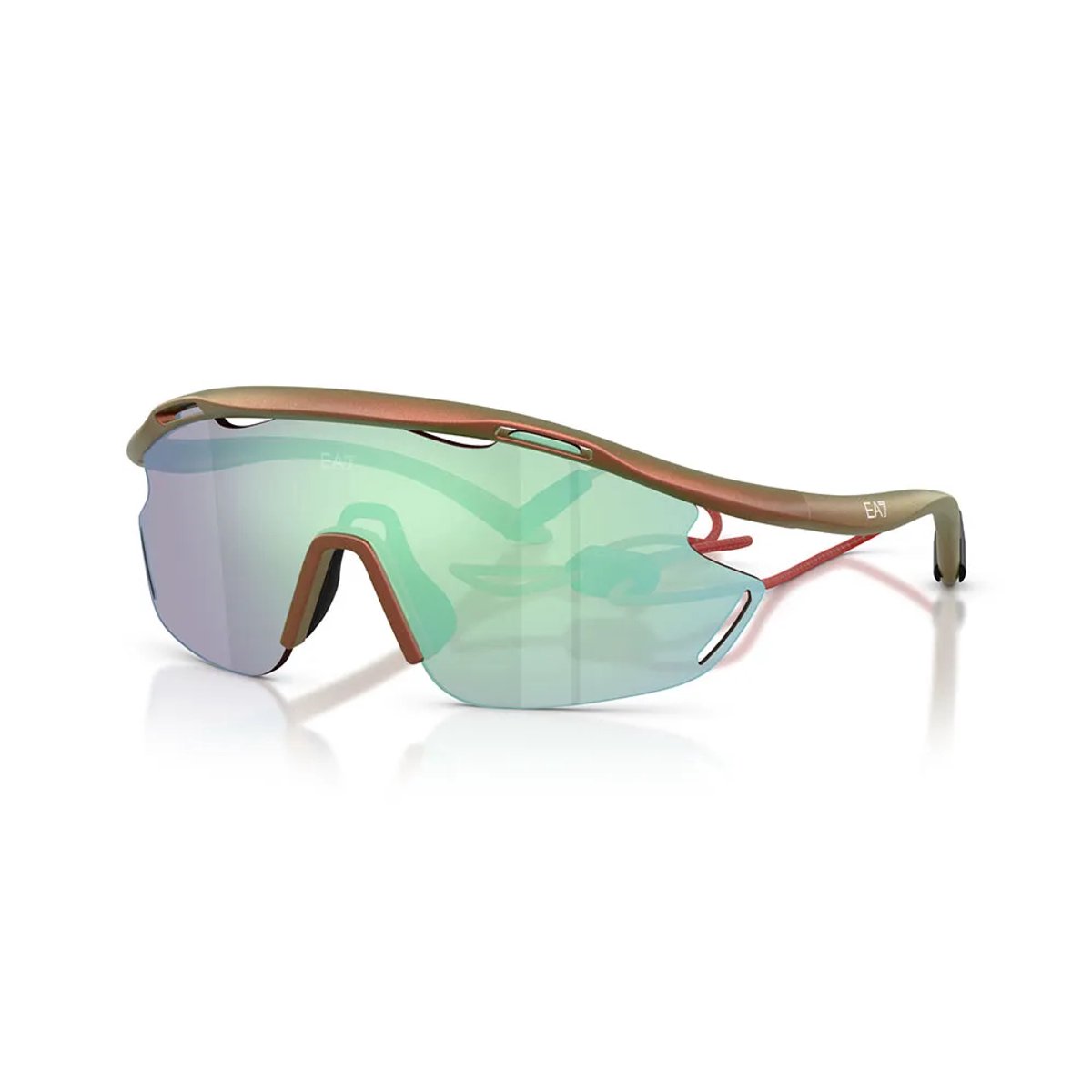 Ea7 Luxottica 0q74002 Zonnebril Goud Pink Mirror Blue/CAT2 Man,Vrouw