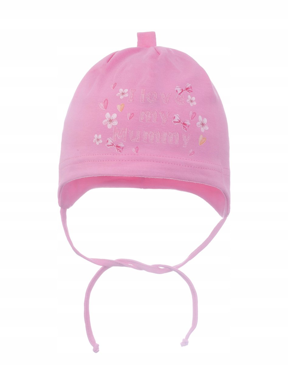 Meisjes muts 'I love my Mummy' roze, maat 36/38