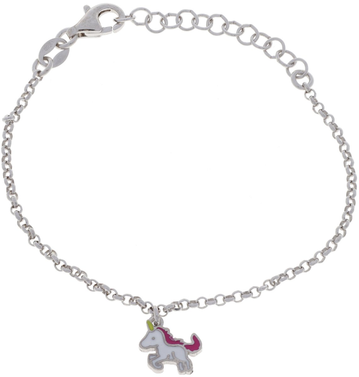 Lilly Armband Unicorn 16cm Zilver