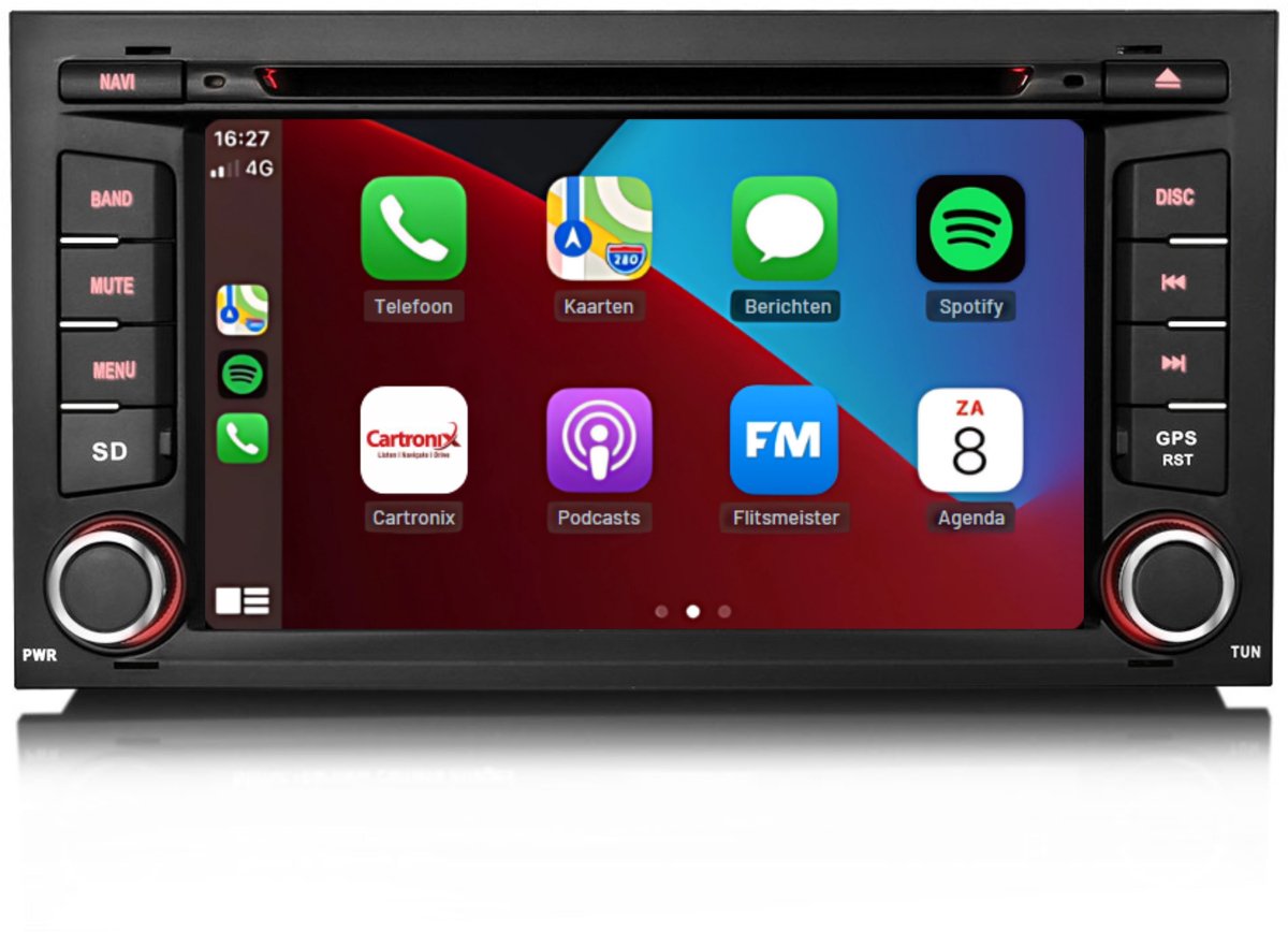 Carplay autoradio voor Seat Ibiza 6J | Leon 5F| 2009 t/m 2013 | Android 13 | Draadloos Apple Carplay & Android Auto | 4GB + 64GB | 8-Core processor | Cartronix | 2025 model | 2009 2010 2011 2012 2013 | Bluetooth & Wifi