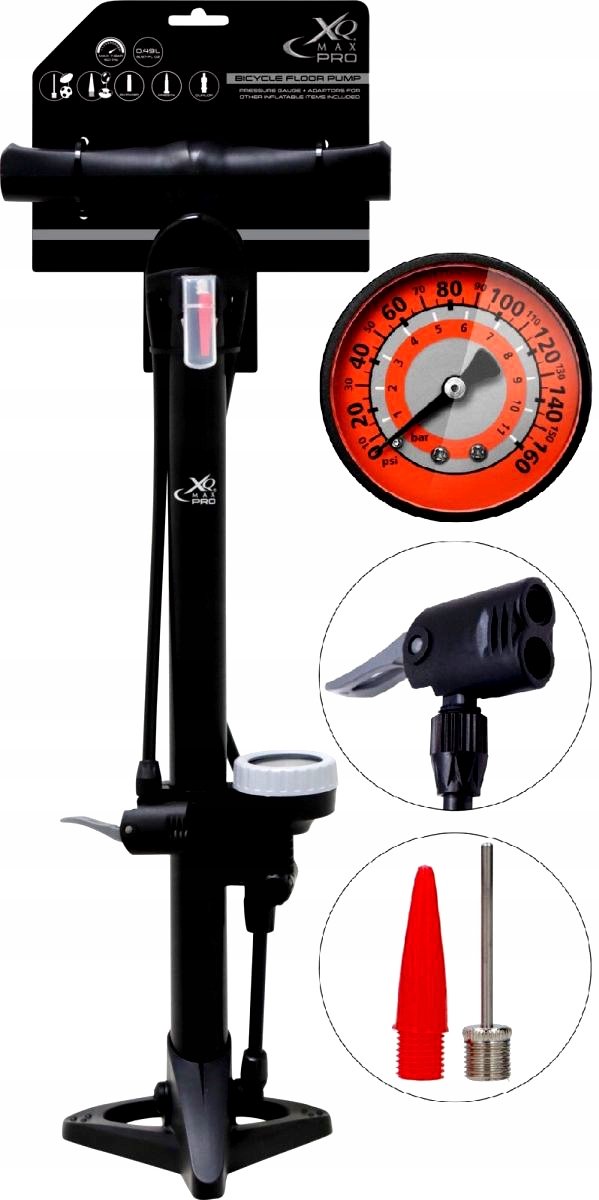 XQMAX PRO Fietspomp met Manometer - 11 Bar