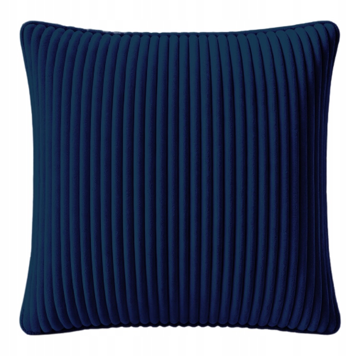 Premium Sierkussenhoes 70x60 cm Velours Corduroy Donkerblauw