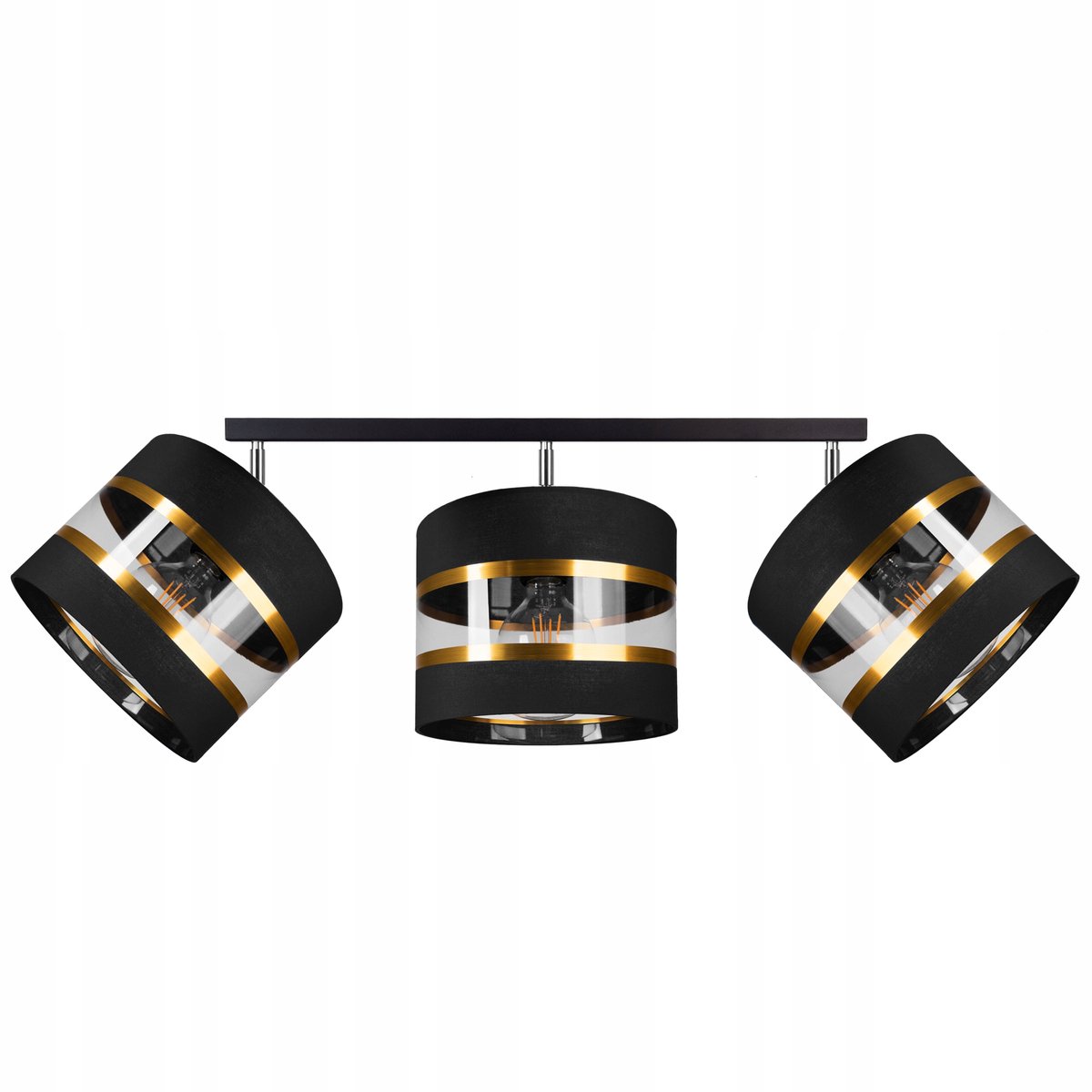 Moderne LED Plafondlamp met Stoffen Kap - 3x E27 Fitting