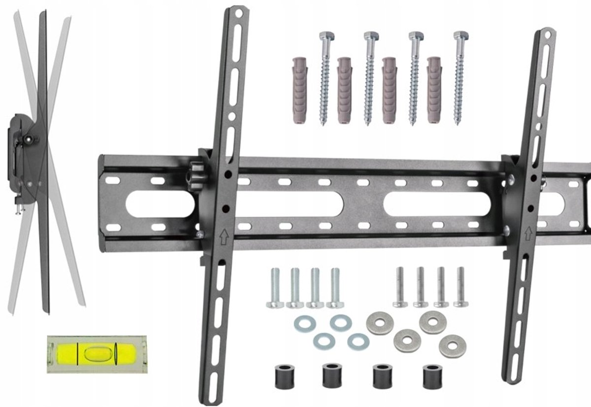 Sterke TV Muurbeugel 23-55 inch, Slank & Kantelbaar, 45 kg