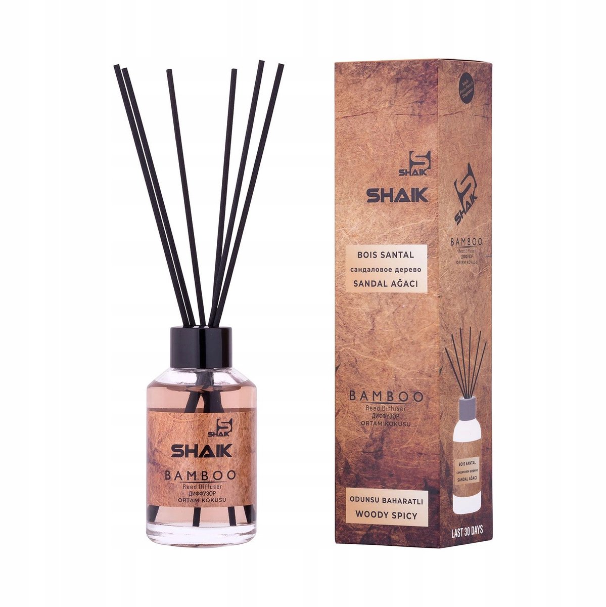 Shaik Bamboe Sandelhout Geurverspreider 115 ml - Langdurig houtachtig aroma