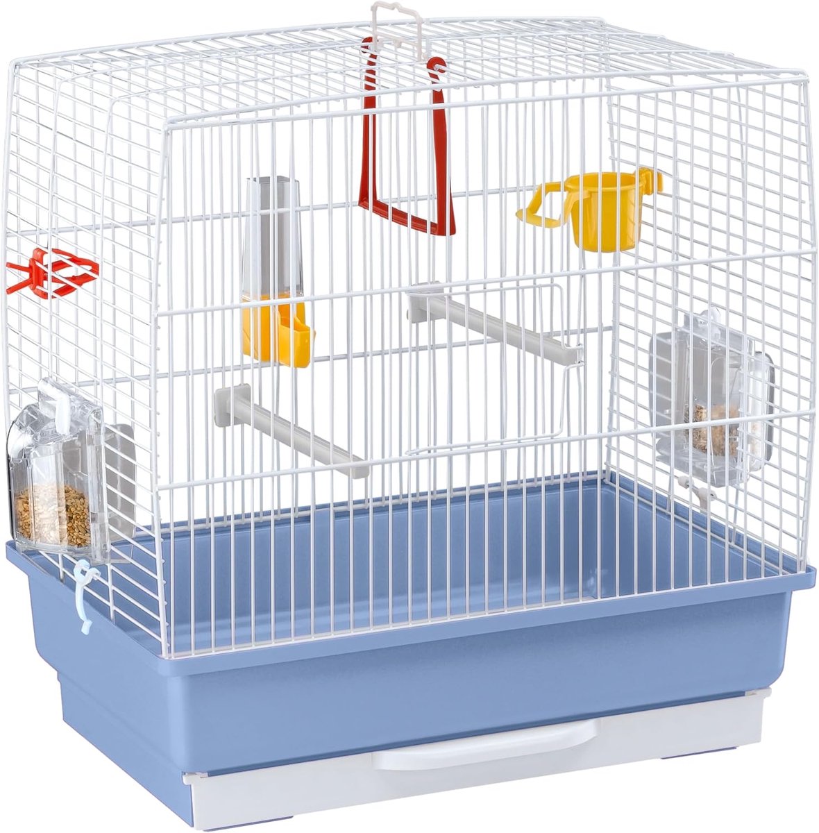 SNJY® Vogelkooi - Vogelkooien voor Binnen - Voederbak Vogels - 39 x 25 x 41 cm - Blauw