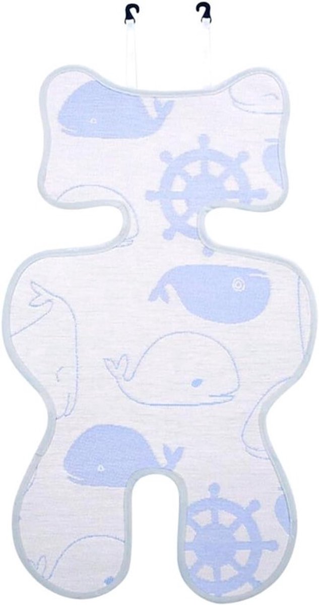 Ademend zomer-zitkussen voor buggy en kinderwagen - anti-transpiratie kussenovertrek (73 x 33 cm)