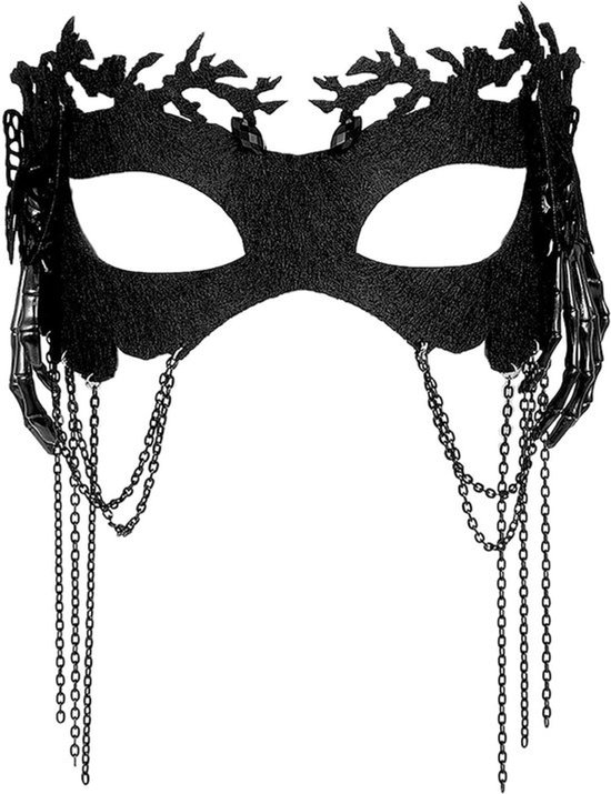 Koppel maskerade metalen maskers Venetiaanse Halloween kostuum masker Mardi Gras masker (zwart-8