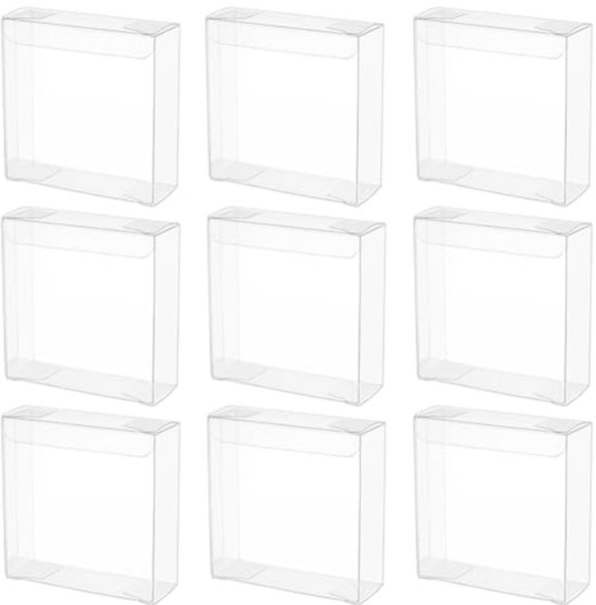 11 x 5 x 11 cm Transparante PVC Dozen - 20 Stuks - Rechthoekige Geschenkpakketten