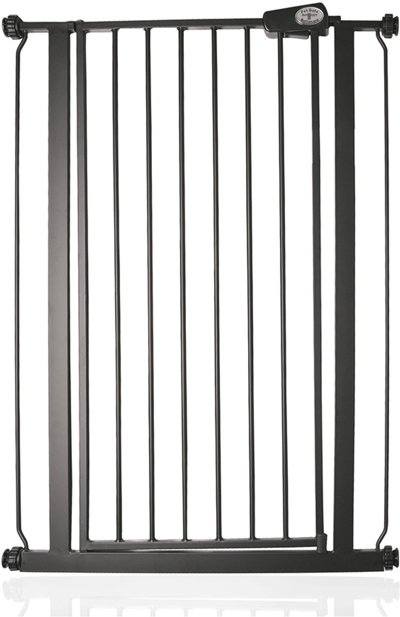 Bettacare Petgate, 68,5cm - 75cm, Mat Zwart, Hoog 104cm