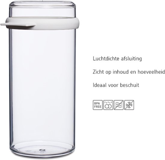 Mepal - Stora voorraadpot - 1900 ml - Beschuitbus - Wit
