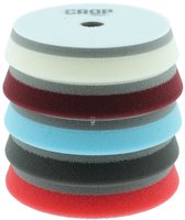 Set de disques de polissage CROP Interface 150 mm - 5 disques de polissage 150 mm - Kit de polissage - Tampons de polissage - Pack essentiel pour l'esthétique automobile