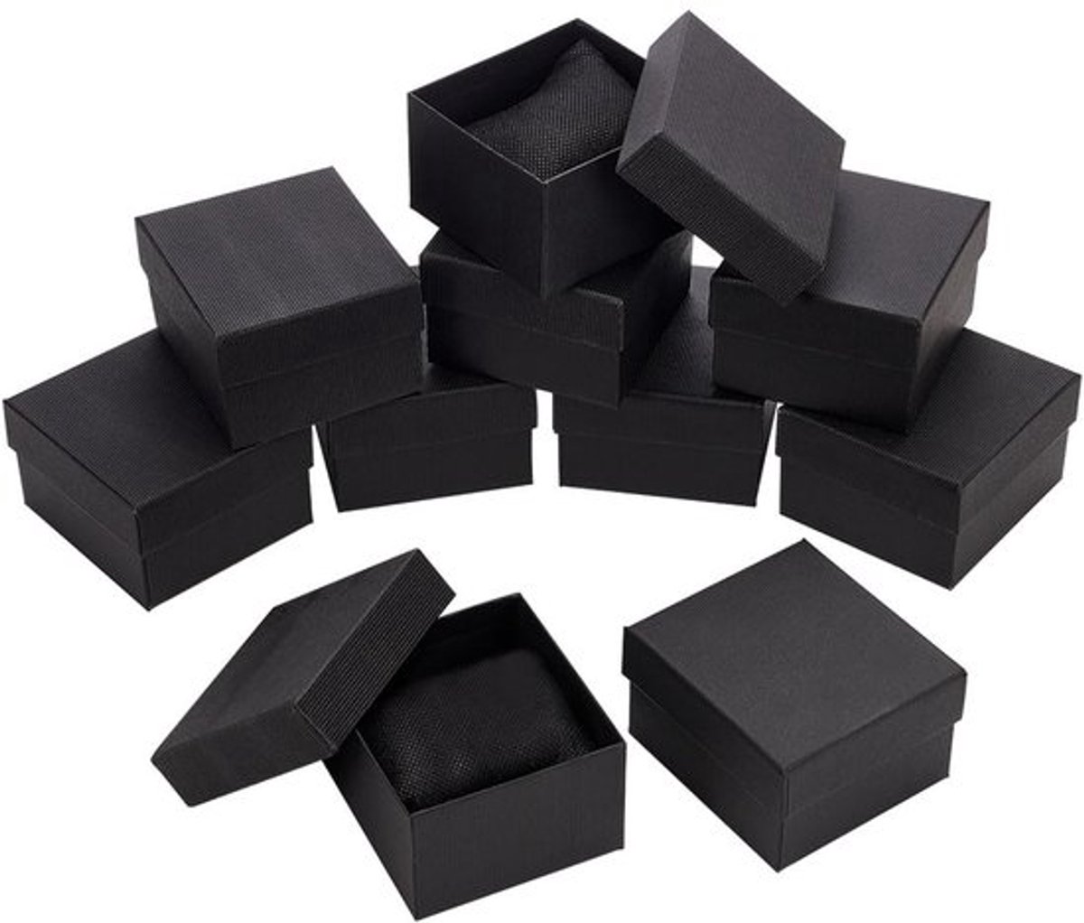 10pcs Kartoen Horlogedoos 8,6x8x5cm - Cadeaudoos met Kussentje voor Slimme Horloges en Sieraden