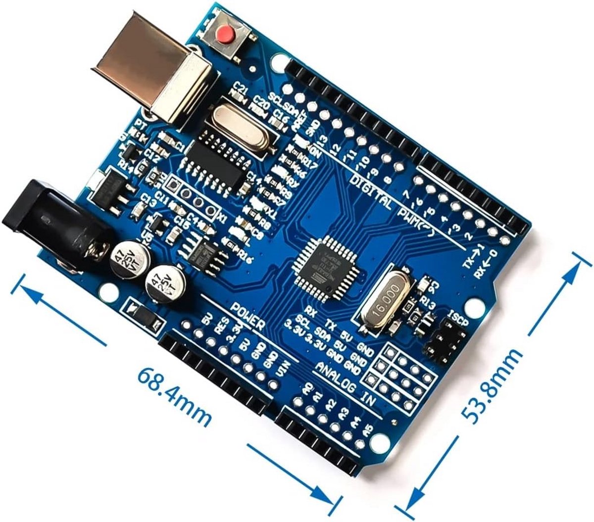 UNO R3 Microcontroller - ATmega328P & CH340 - voor Arduino Projecten