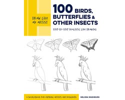 Omslag van Draw Like an Artist: 100 Birds, Butterflies, and Other Insects