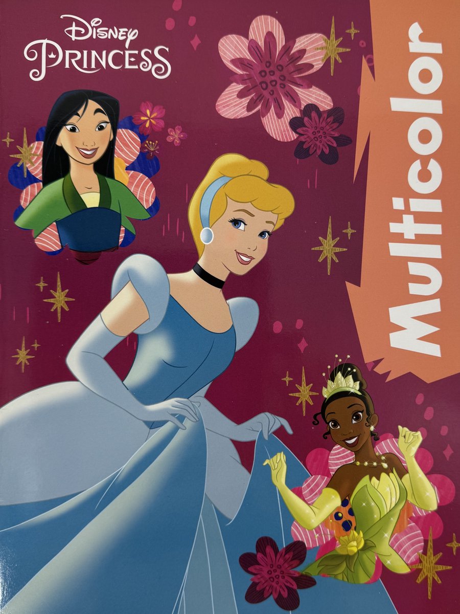 Multicolor - Disney Princessen Kleurboek - Perzik Banner - 32 Pagina's Waarvan 17 Kleurplaten en 17 Voorbeelden - Voor Kinderen - Creatief - Knutselen - Uitermate Geschikt voor Kleurpotloden en Wasco