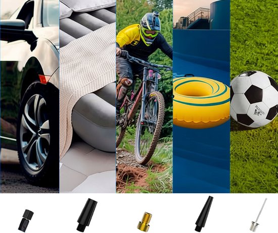 786 Fiets - Elektrische Fietspomp - Luchtcompressor 150PSI/10,3 Bar - 4000mAh Powerbank & USB-C - Voor Fiets, E-Bike, Scooter, Motor en Auto — afbeelding 4
