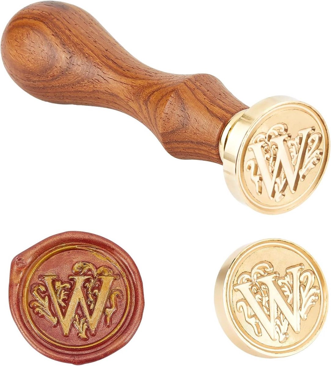 Ronte - Zelf te maken stempel alfabet van messing voor was - 1 set - Letter W - 25 x 14 mm