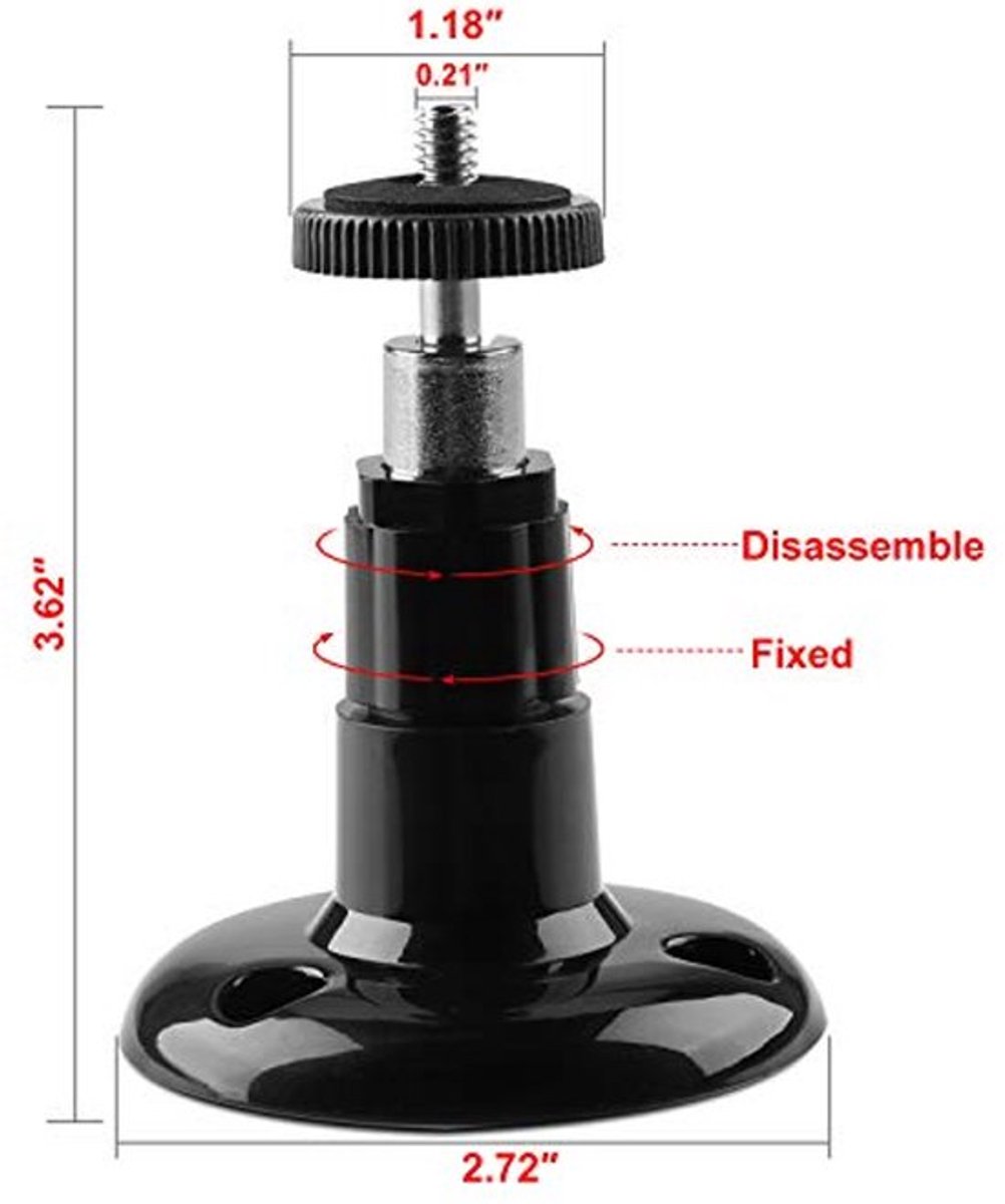 Beveiligingscamera Muurbevestiging 2 Pack - Verstelbare Beugel voor Arlo en Compatibele Modellen - Zwart