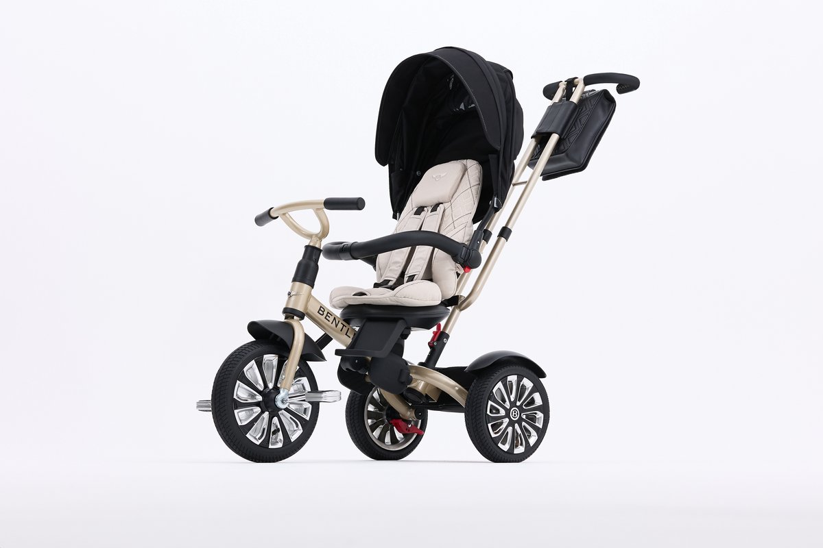 Bentley Trike 6-in-1 Driewieler en Buggy - Wit Satin - afbeelding 3