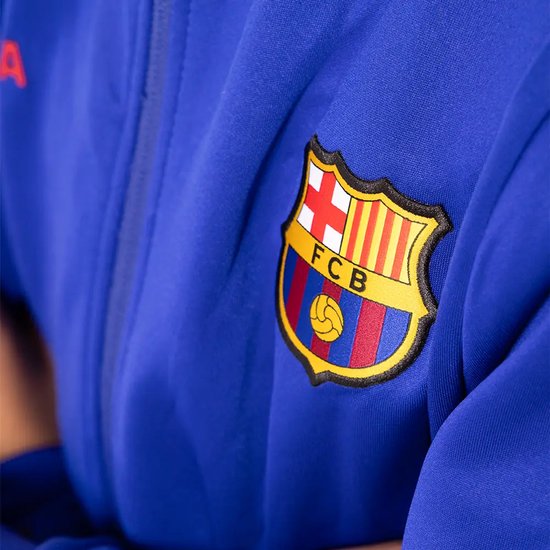 FC Barcelona Trainingspak Kinderen 25/26 - Maat 116 t/m 164 - Voetbalkleding - Trainingspakken - Jongens & Meisjes - Navy - Officiële Fanmerchandise
