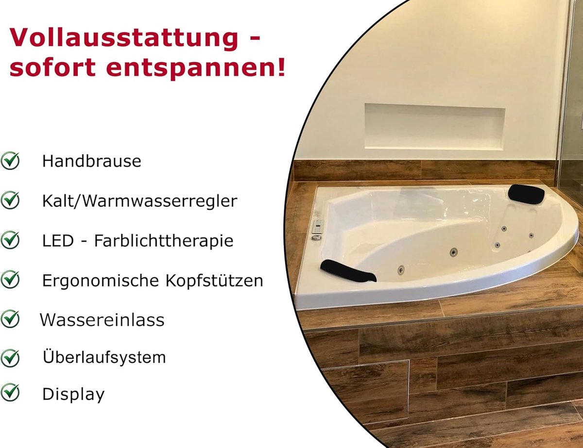 Caribbean Luxe Whirlpoolbad 150 x 150 cm voor 2 Personen - - Caribbean - €6.600,00