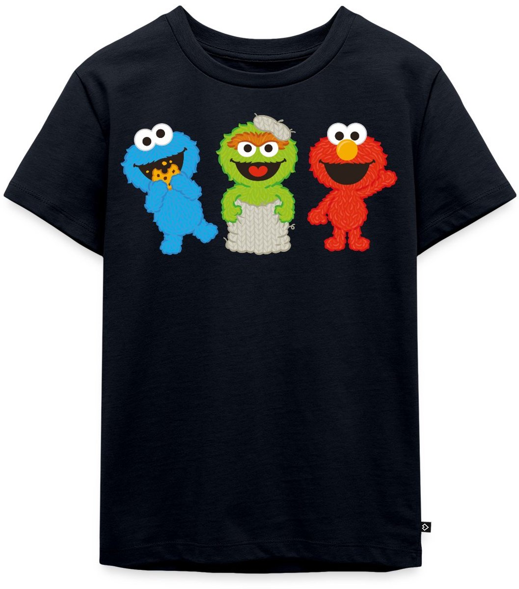Sesamstraat Baby Koekiemonster Oscar & Elmo Premium T Shirt Kinderen