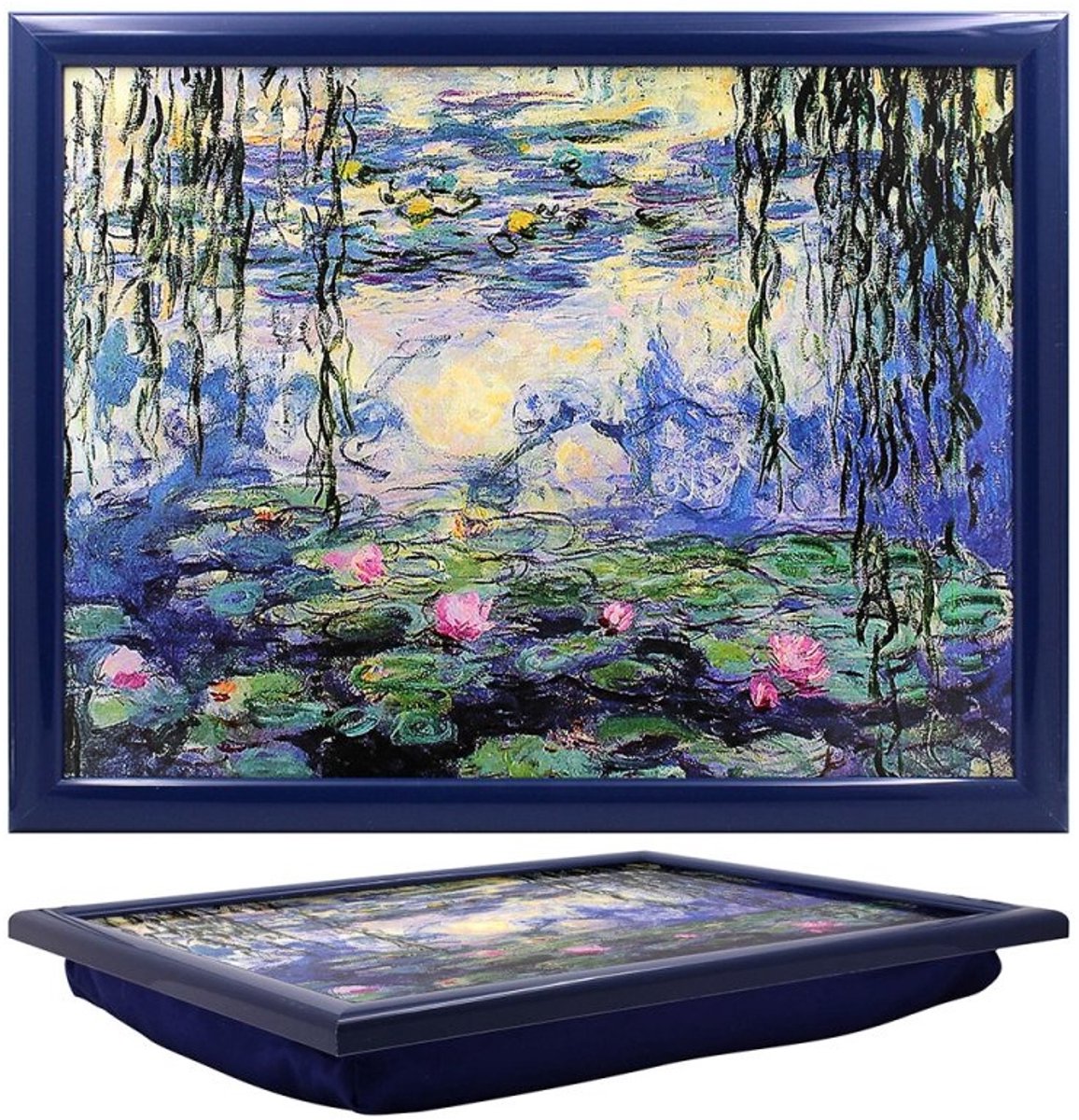 Cosy Creation Laptray, Schootkussen, schoottafel, Waterlelies Claude Monet 44x34x6 cm