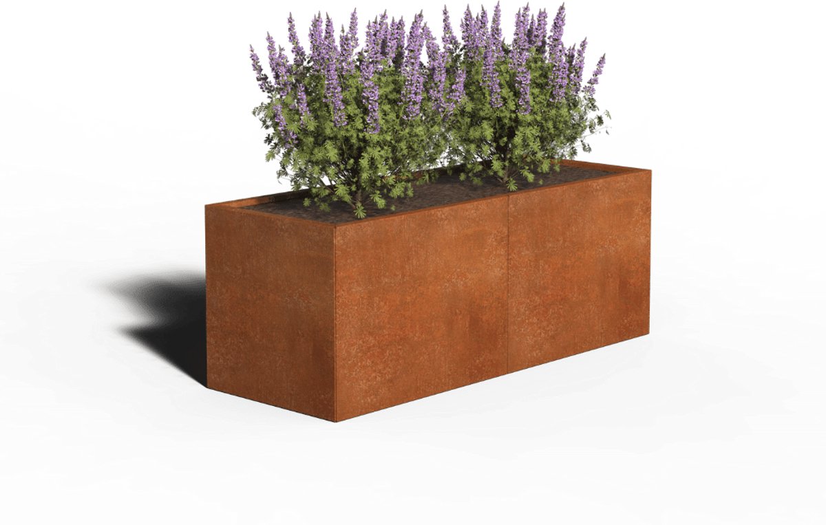 Cortenstaal Plantenbak Rechthoek | 160 x 60 x 80 | Zonder bodem