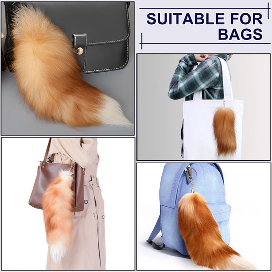 Therian tail 40,6 cm vos staart Fox Tail Furry Vos, 1 Stück