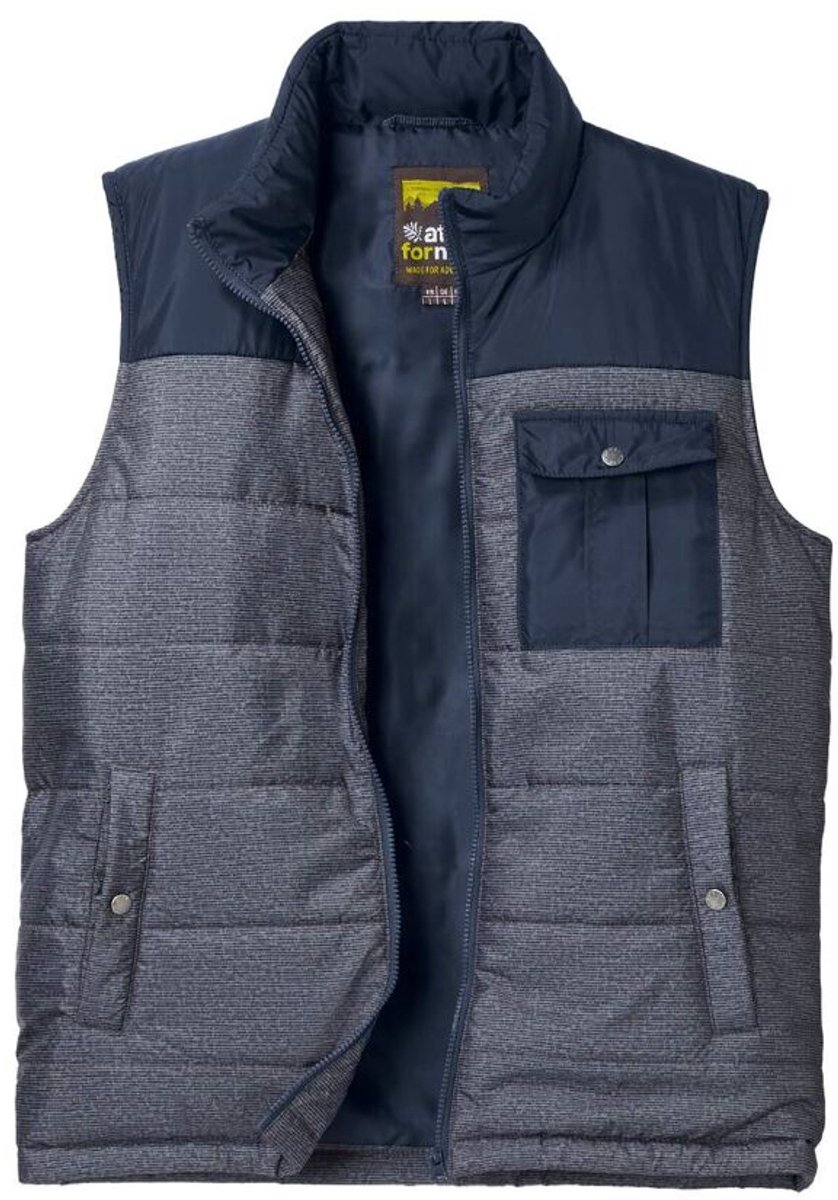 ATLAS FOR MEN - Tweekleurig gewatteerd vest - Heren - Verkrijgbaar in grote maten - L