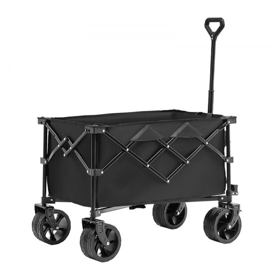 Jurrys Bolderkar - Opvouwbaar - Zwart - Terrein wielen - Strandwagen - Kamperen - Bekerhouders - Compact - Trolley van Jurrys — afbeelding 4