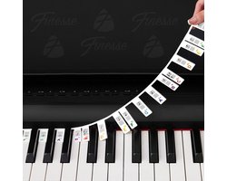 Finesse Siliconen Toetsenwijzer - Piano Stickers - Herbruikbaar Zonder Lijmresten - 32/37/49/54/61/88