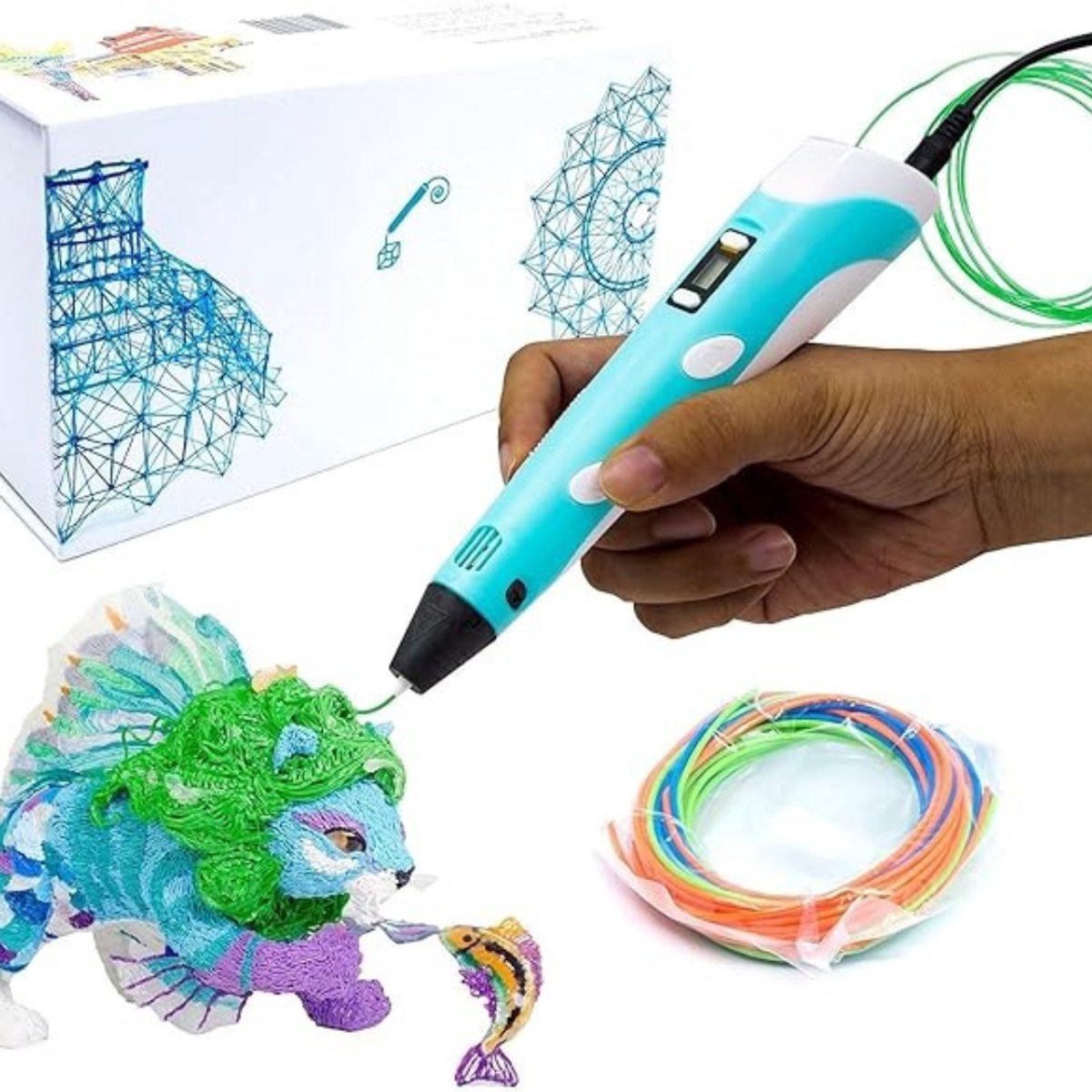 MMP® 3D Pen Starterspakket - 3D Pen - Blauw - 12cm x 20cm x 5cm
