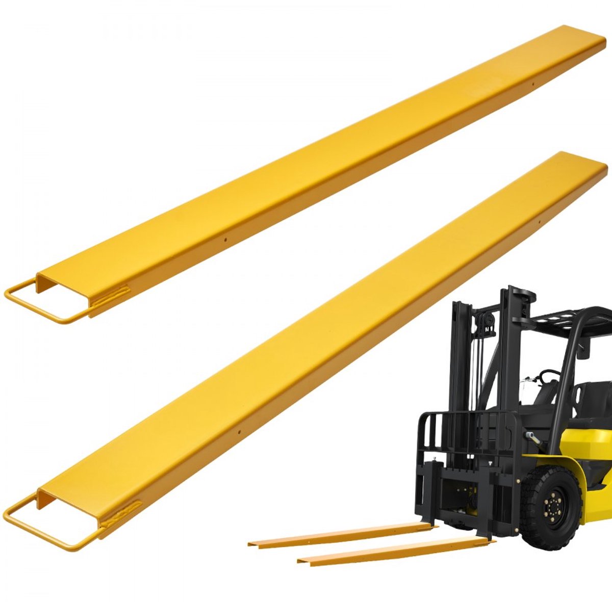 Vorkverlengstukken voor palletvork/vorkheftruck - Set van 2 - Lengte 213 cm - Draagvermogen 1815 kg - Q235 koolstofstaal - Eendelig ontwerp - Geschikt voor 106 mm vorken