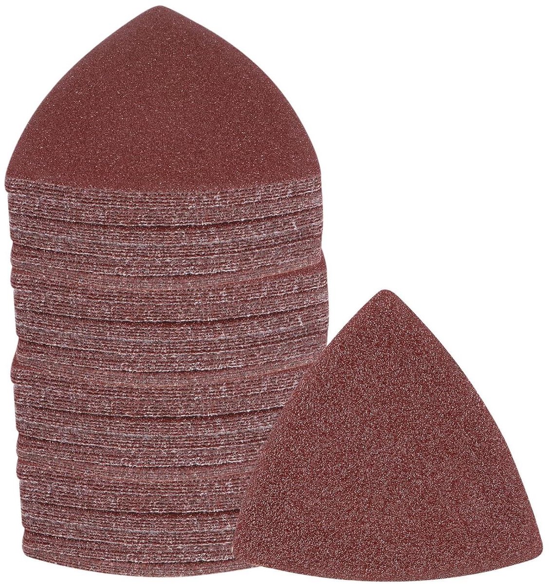 EGoods - Schuurpapier driehoekige muis korrelgrootte 80 3-1/8 inch met haken en ring voor meubels hout glaspapier oxide aluminium.