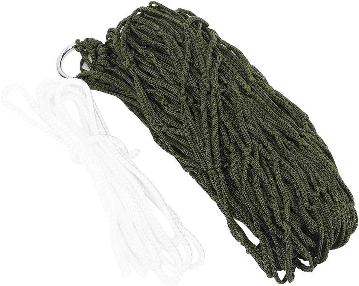 EGoods - Multifunctionele hangmat voor buiten, nylon met optimale luchtdoorlatendheid - eenpersoons hangmat voor tuin en camping