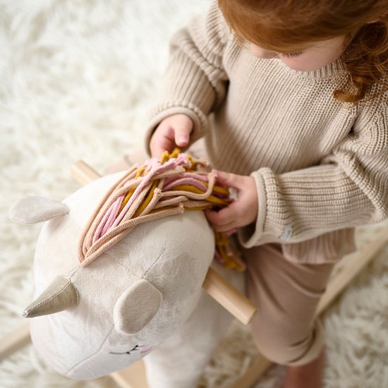 Petite Amélie Hobbelpaard Eenhoorn 'Lara' – Schommelstoel voor Baby – Hobbeldier voor een Wereld vol Magie & Fantasie - Vanaf 1 Jaar