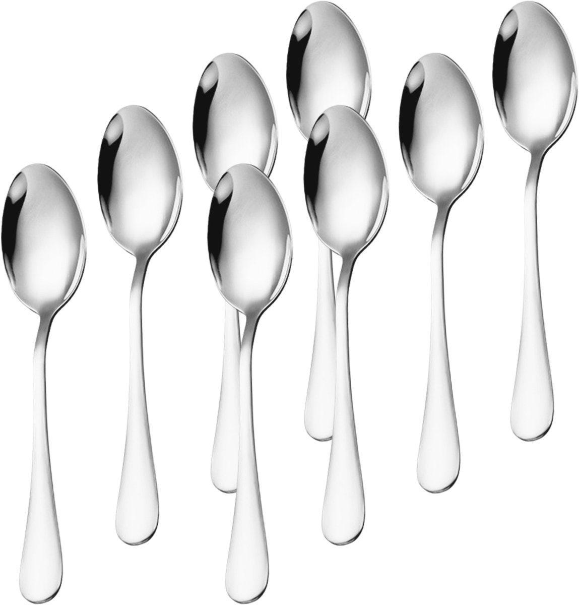 House of Husk Tafellepels - Eetlepels - RVS lepels - Soeplepels - 20.3 cm - Zilver - 8 Stuks
