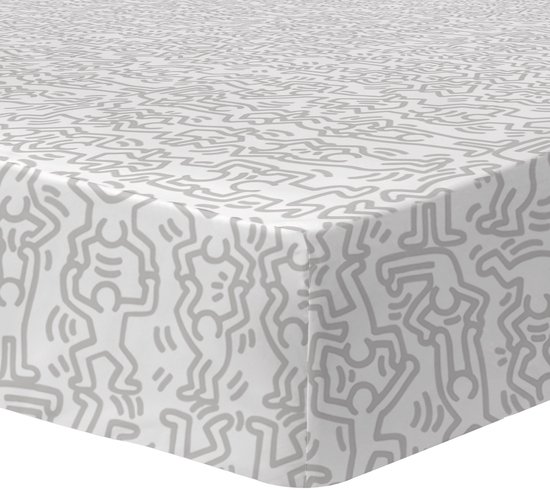 Keith Haring Hoeslaken Red Love - 90 x 190/200 cm - Katoen