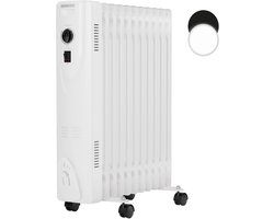 Heinrich’s HOR 8701 olieradiator - 11 ribben - 2500 W - met handdoekenhouder - wit